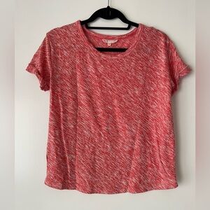 Lou & Grey Red Heathered Short Sleeve Tee